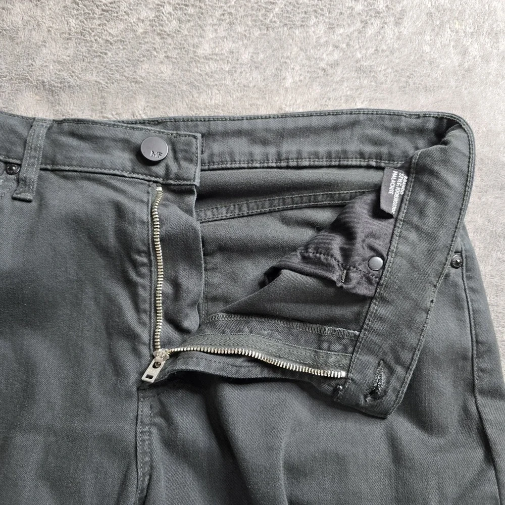 Monfrere Brando Jeans Mens 34x33 Black Stretch Twill Japanese Denim MADE IN USA